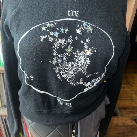 Free People Movement Come Together Star sequin map crop sweatshirt - Picture 3 of 5